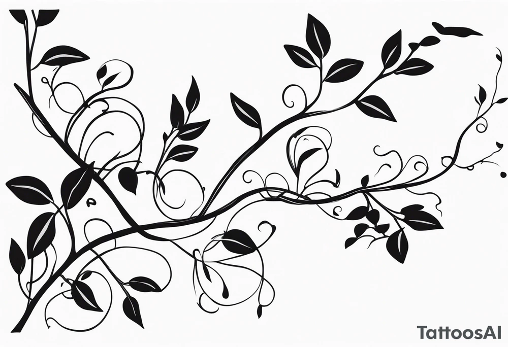 Branch and vines tattoo idea