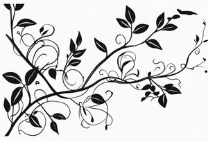 Branch and vines tattoo idea
