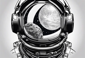 Space Astronau erde tattoo idea