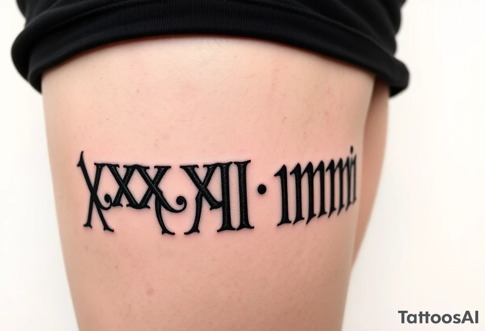 XXX.XII.MMVI gothic style for men with japanese touch tattoo idea