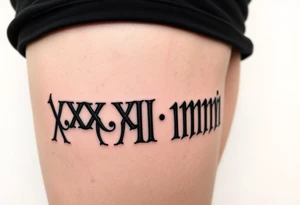 XXX.XII.MMVI gothic style for men with japanese touch tattoo idea