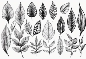 pinnatisect leaf tattoo idea