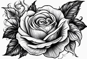 arm sleeve eyes smoke rose tattoo idea