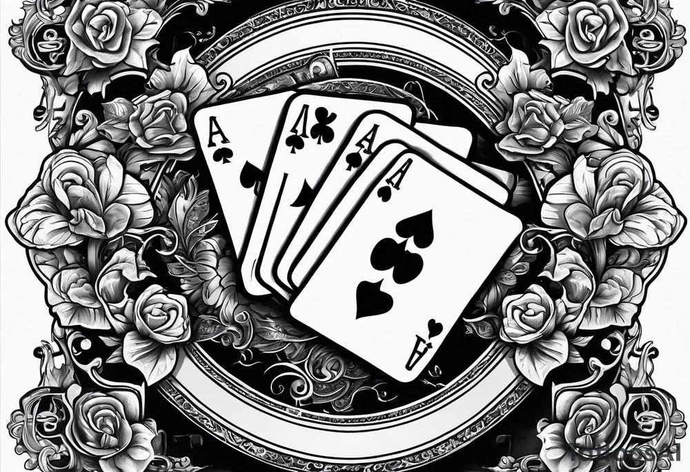 I want all methods of gambling games. The center piece to be death playing against a man. tattoo idea