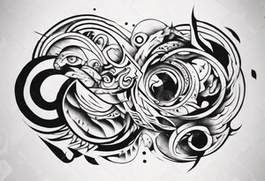 abstract tattoo for full arms tattoo idea