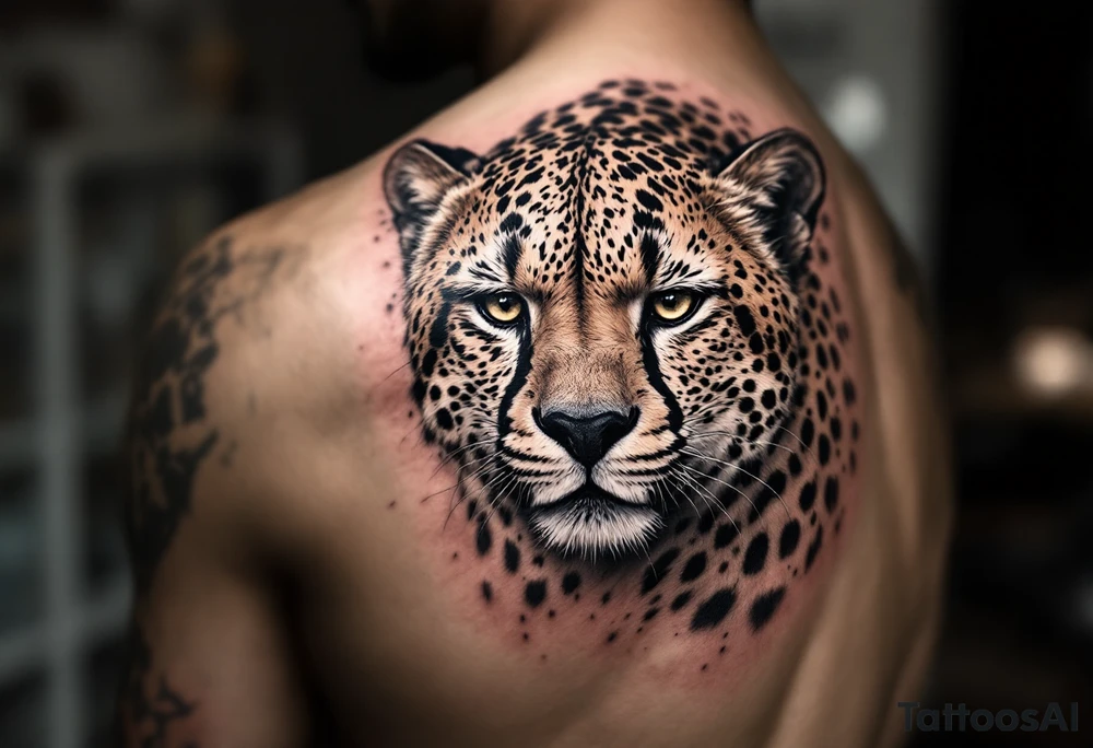 cheetah tattoo tattoo idea