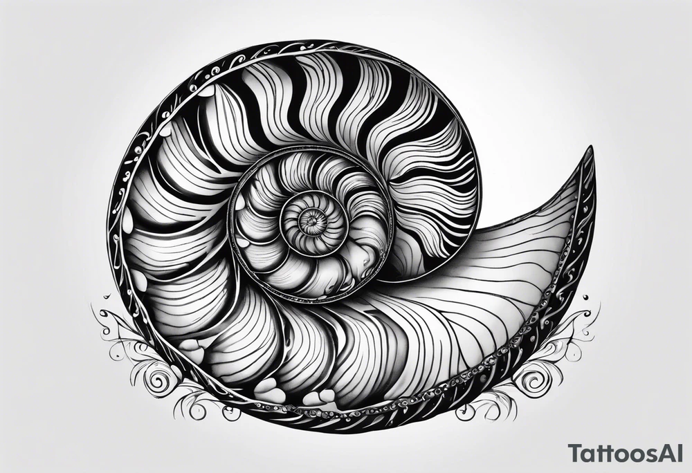 Nautilus shell tattoo idea