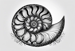 Nautilus shell tattoo idea