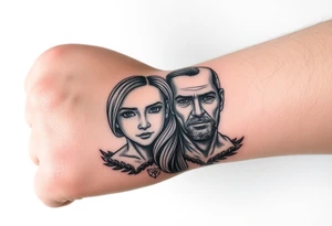 Game programming including my 2 daughters and my friend who passed away tattoo idea