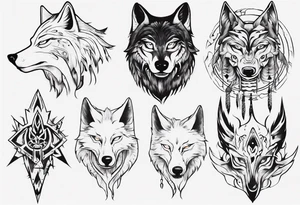 Spirit wolf tattoo idea