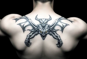 Full arm sleeve dark demons taking over body tattoo idea