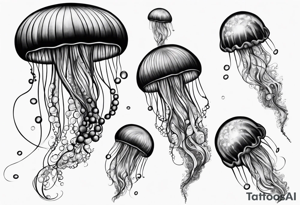 Jellyfish bubbles tattoo idea