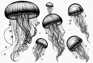 Jellyfish bubbles tattoo idea