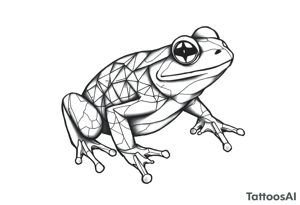 a psychedelic frog tattoo idea