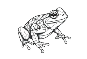 a psychedelic frog tattoo idea