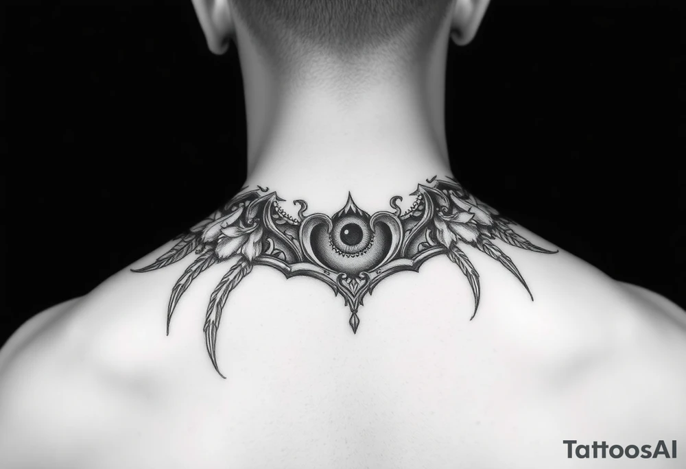 Мощный орел с крыльями из колючей проволоки tattoo idea