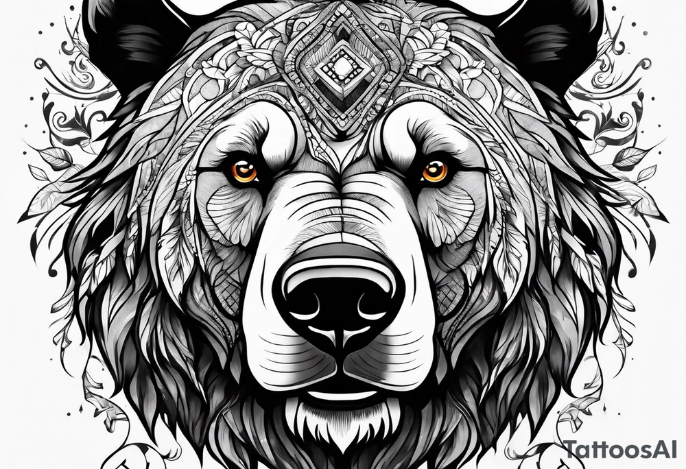 Dancing bear tattoo idea