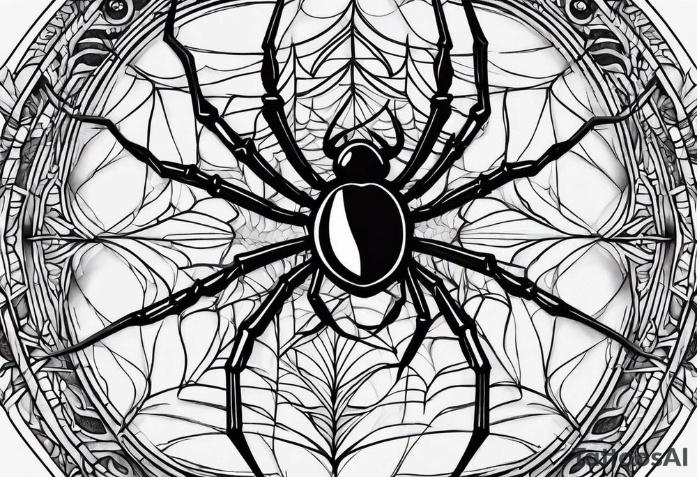 Spider, top view, eye for spider tattoo idea
