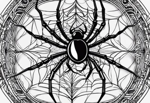 Spider, top view, eye for spider tattoo idea