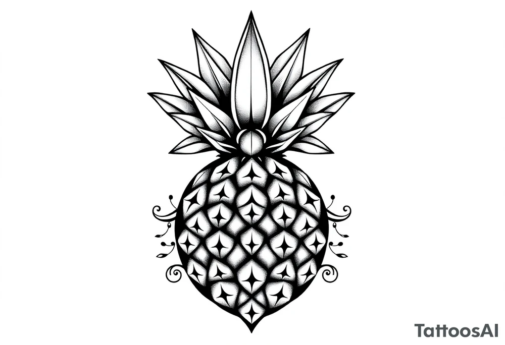 Crown pineapple vagina , tattoo idea