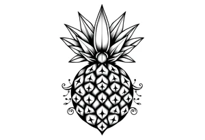 Crown pineapple vagina , tattoo idea