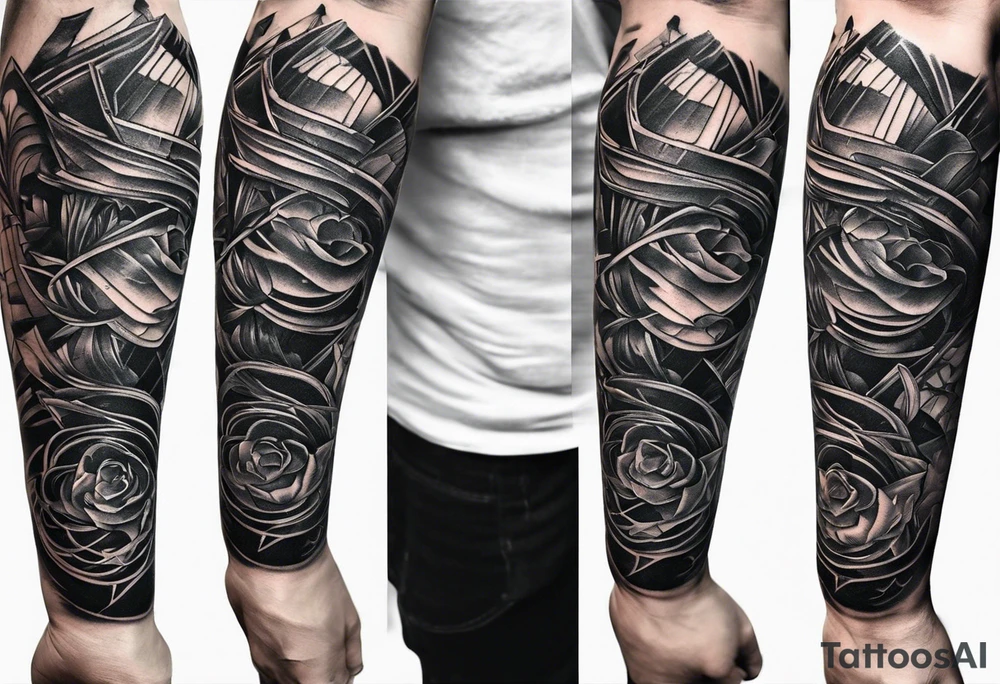 Musician tattoo on forearm tattoo idea