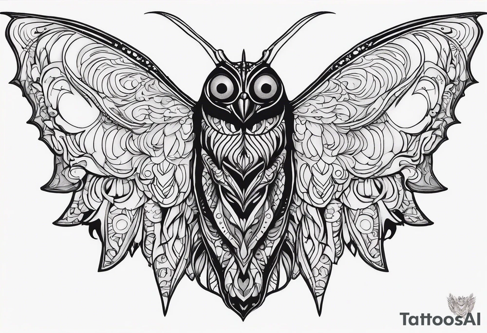 Mothman in action tattoo idea