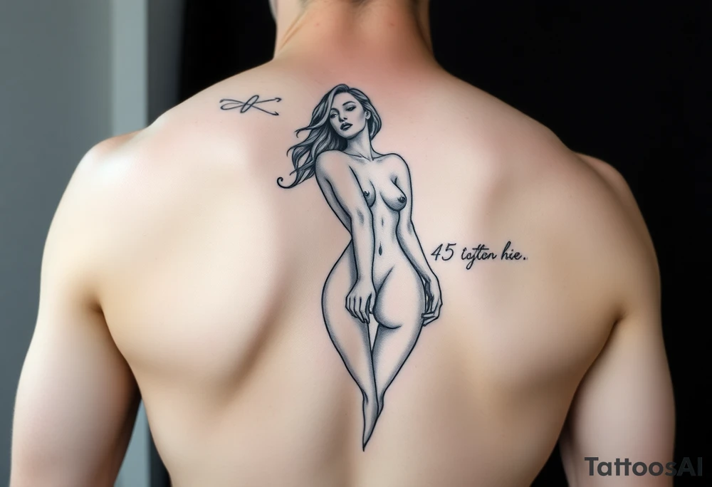 Naked lady for leg tattoo idea