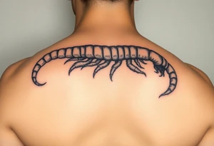 long centipede tattoo idea
