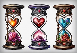 Heart hourglass tattoo idea