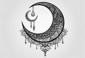 crescent moon, simple tattoo idea