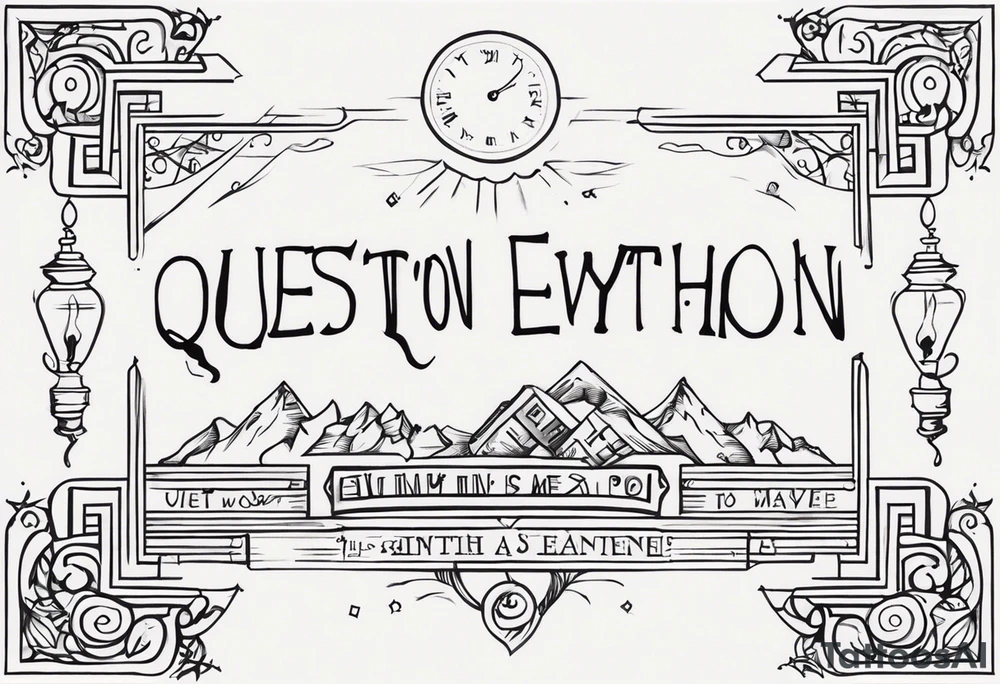 “Question everything” tattoo idea