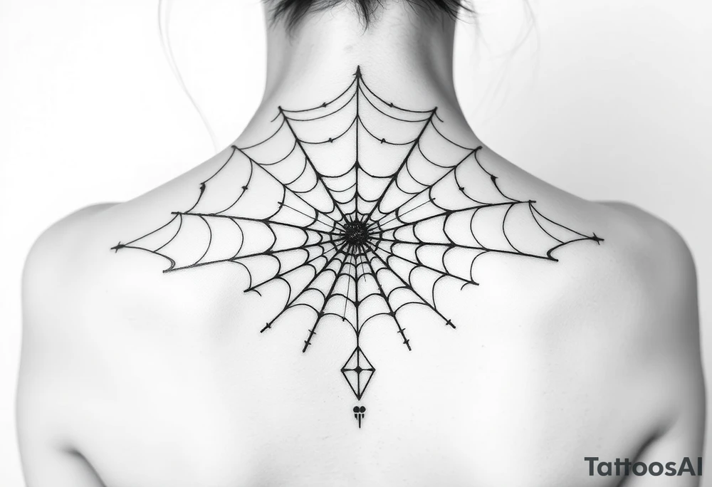 spiderweb tattoo idea