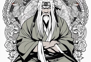 Jiraiya in Sage mode from the anime naruto tattoo idea