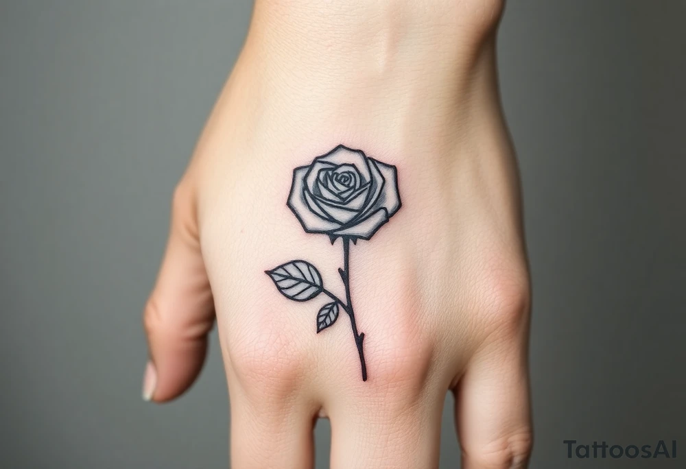 Rose with dates tattoo idea