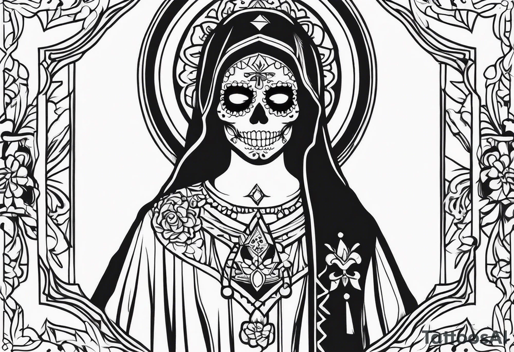 Santa muerte tattoo idea