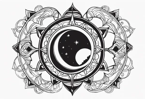 With all my heart and all my soul to the end of the universe To infinity and beyond sun and moon tattoo idea