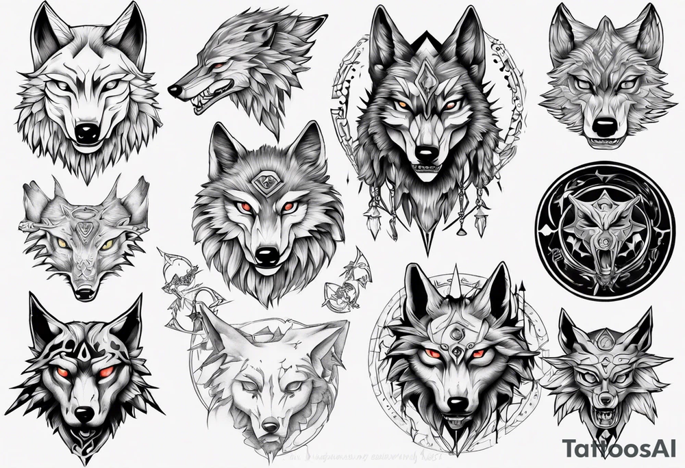 wolf head zelda tattoo idea