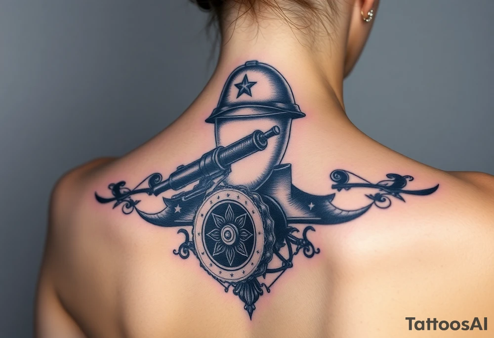army service artillery tattoo idea