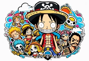 One piece tattoo idea