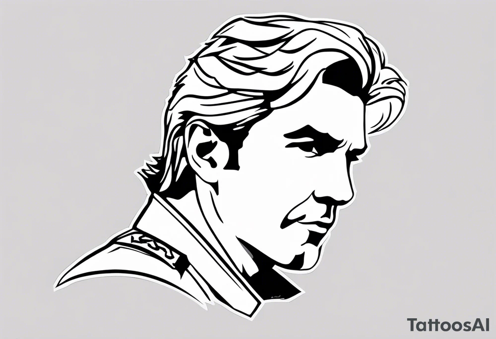 Solid snake with a picture of marine le pen tattoo idea