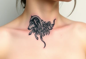 A sheep wolf mystical creature tattoo idea