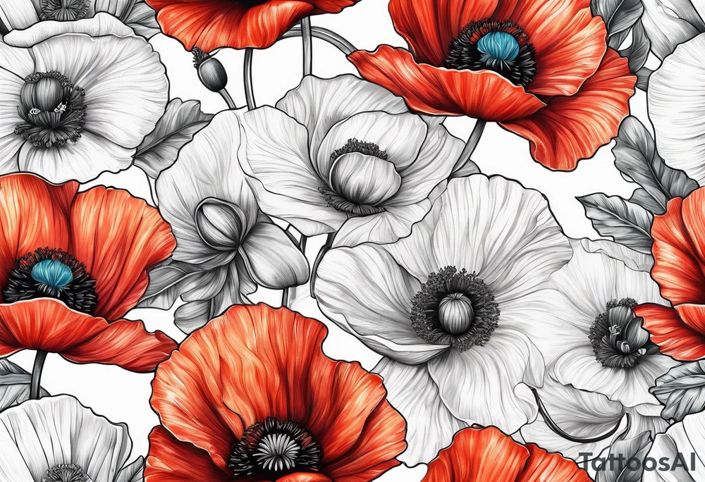 Poppy tattoo idea