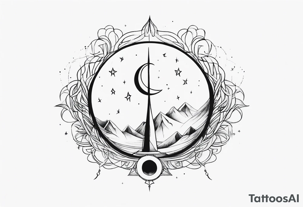 sacred moon tattoo idea