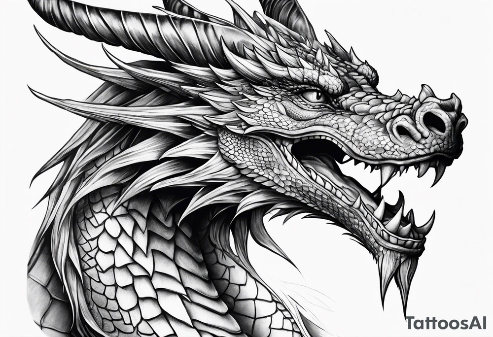 Dragon full arm tattoo idea
