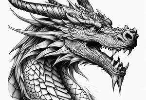 Dragon full arm tattoo idea