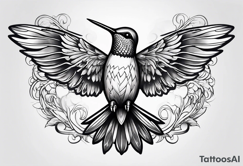 hummingbird tattoo idea
