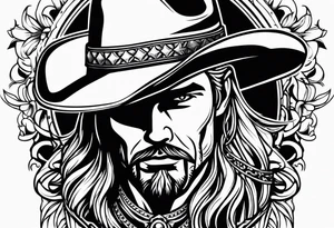 cowboy star tattoo idea
