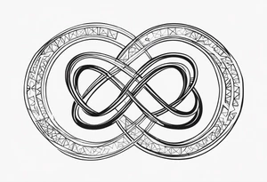 Infinity symbol with words Even If around symbol tattoo idea