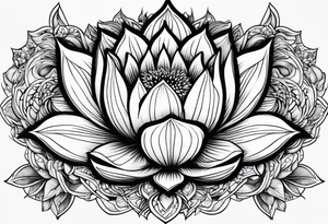 Moon flower lotos tattoo idea